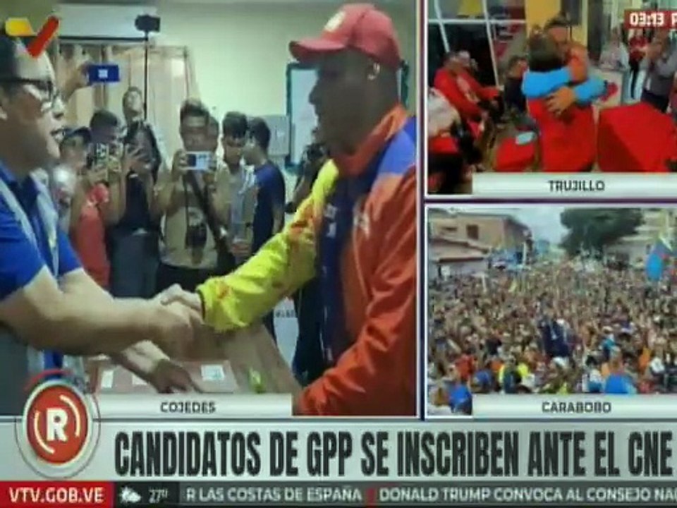 Candidatos por las alcaldías del estado Cojedes formalizan sus inscripciones ante el CNE