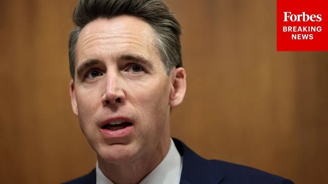 Josh Hawley Speaks To Reporters About Iran As Trump Issues Warning To Win Deal