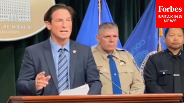 Los Angeles County District Attorney Holds Press Briefing About Anti-ICE Protests