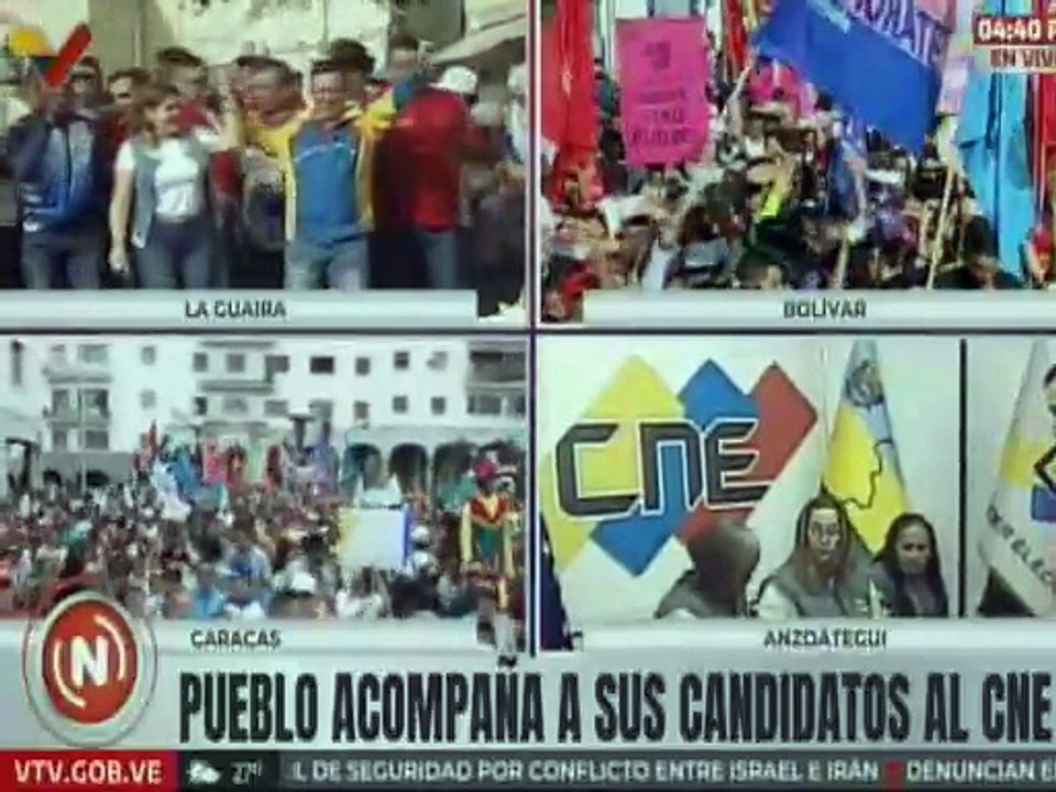 Pueblo caraqueño acompaña a sus candidatos al CNE