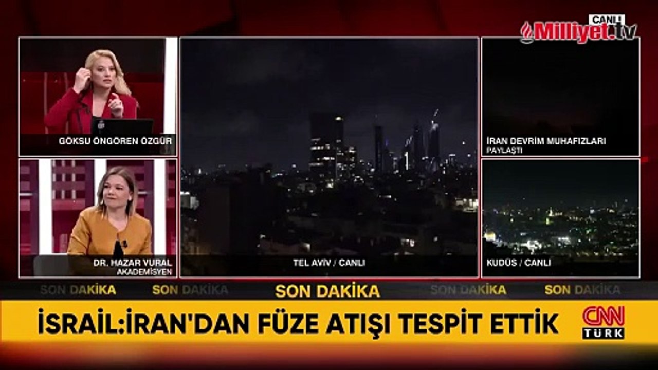 Tel Aviv'de sirenler çalıyor