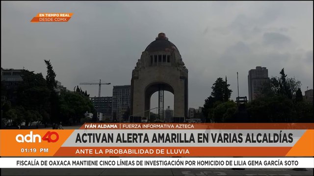 Activan alerta amarilla en varias alcaldías de la CDMX ante probabilidad de fuertes lluvias