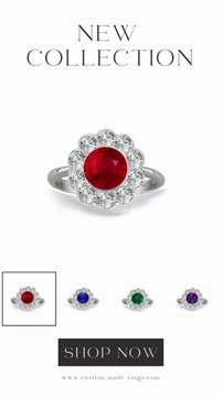 1204 custom made vintage inspired sapphire and diamond floral halo engagement rings