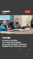 Multas por San Juan en La Paz