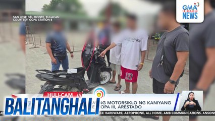 Lalaking nagnakaw ng motorsiklo ng kaniyang kababata sa Brgy. Escopa III, arestado | Balitanghali