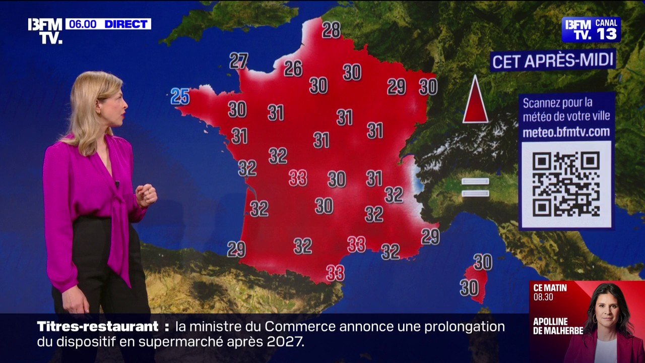 Une journée chaude et ensoleillée sur l'ensemble de la France... La météo de ce mercredi 18 juin