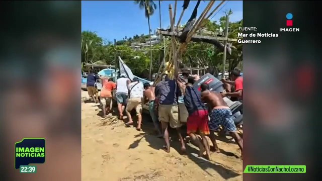 Pescadores en Acapulco comenzaron a resguardar sus embarcaciones por la llegada de Erick