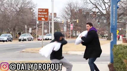 Pillow Fights With Strangers Prank! 😂🛌 | Hilarious Public Reaction!