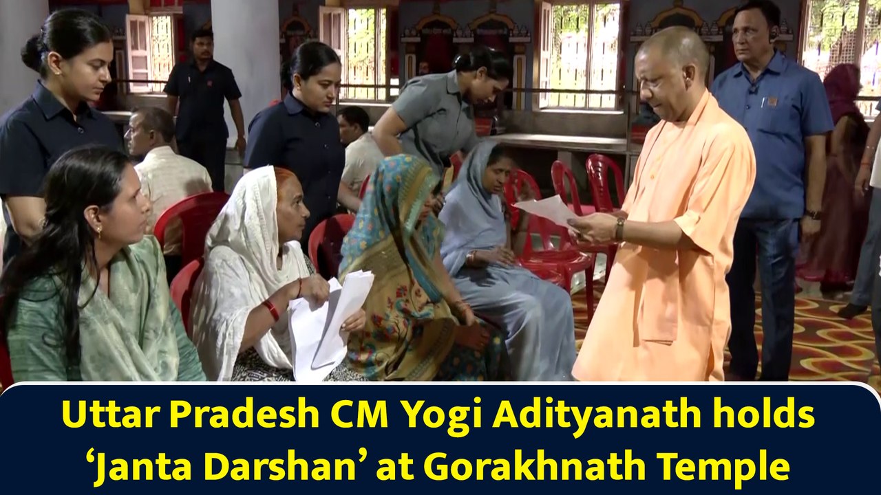 Uttar Pradesh CM Yogi Adityanath holds ‘Janta Darshan’ at Gorakhnath Temple