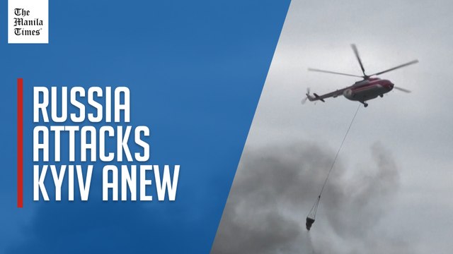 Firefighters struggling to put down fires hours after deadly Russian attack on Kyiv