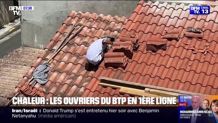 Face à la chaleur, les ouvriers du secteur du bâtiment en première ligne