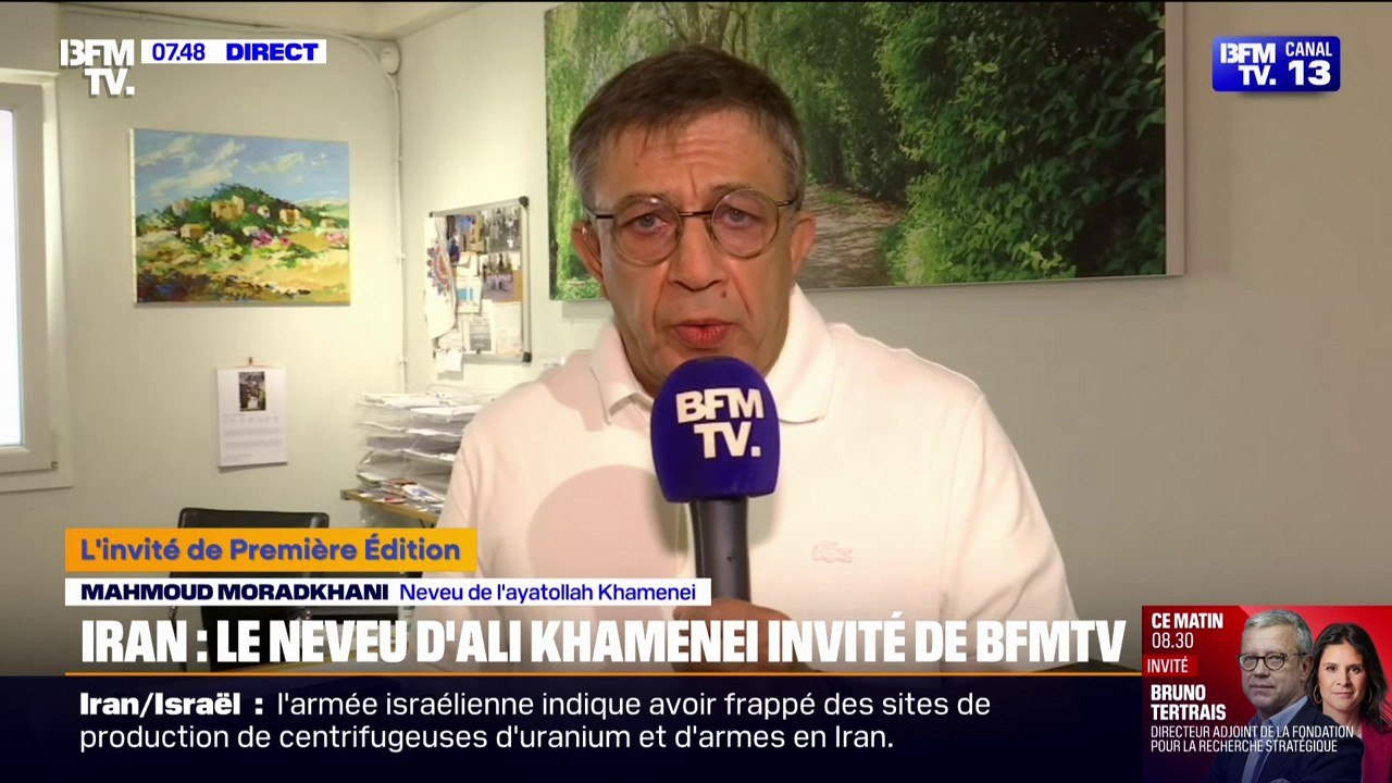 Iran-Israël: "Avec une guerre, on ne peut pas construire un État démocratique", affirme Mahmoud Moradkhani (neveu de l'ayatollah Ali Khamenei)