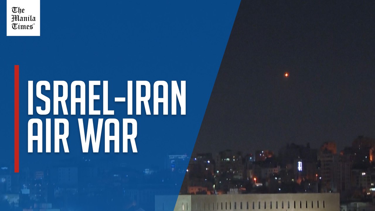 Missiles streaking over night skies seen from West Bank as Israel-Iran air war rages on