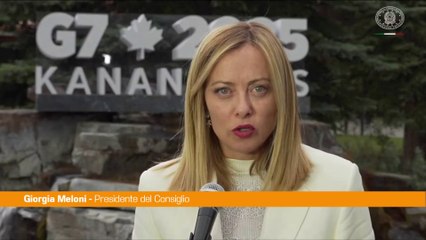 Meloni "L'arma nucleare in mano all'Iran una minaccia per tutti noi"