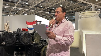 Joep van Lieshout Reads an Eulogy in Honor of the Unknown Artist / Art Basel 2025