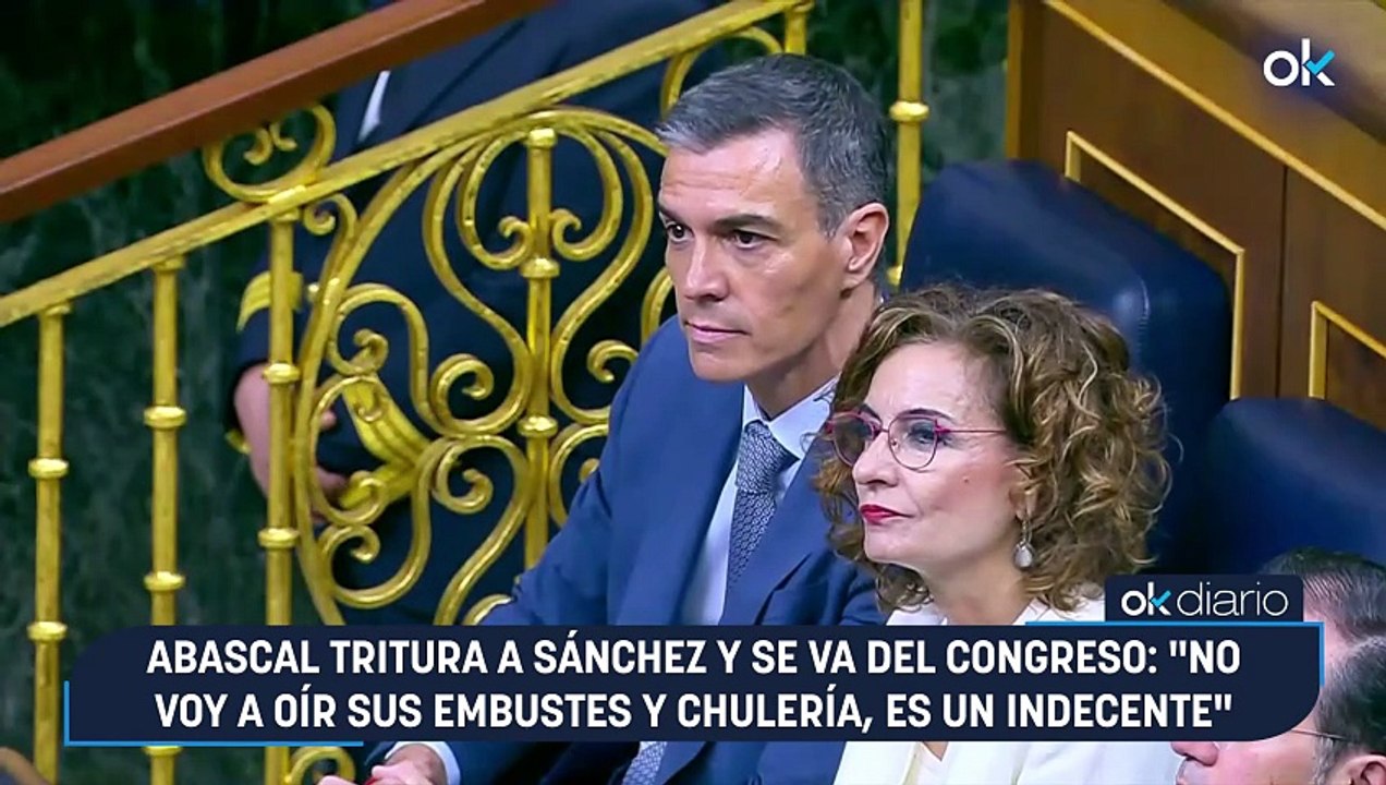 Abascal tritura a Sánchez y se va del Congreso: "No voy a oír sus embustes y chulería, es un indecente"
