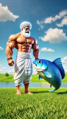 Golden Fish vs Blue Fish #shorts #farmer #fish #youtubeshorts