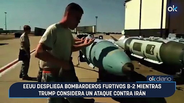 EEUU despliega bombarderos furtivos B-2 mientras Trump considera un ataque contra Irán