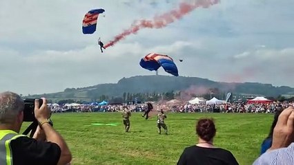 RAF Falcons parachute display team land in Newtownards for Armed Forces Day 2025