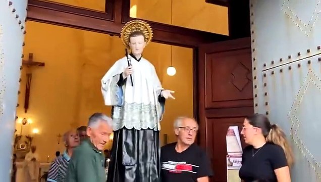 Tramonti (SA) - La breve processione con la statua di San Luigi Gonzaga (21.06.25)