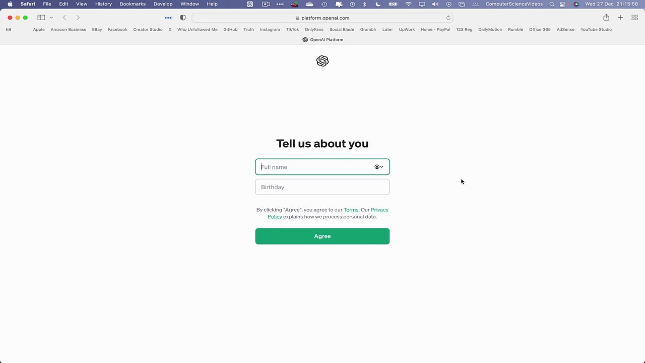 How to CREATE an Account & Sign Up w/ ChatGPT On a Mac / Desktop Computer - Basic Tutorial | New