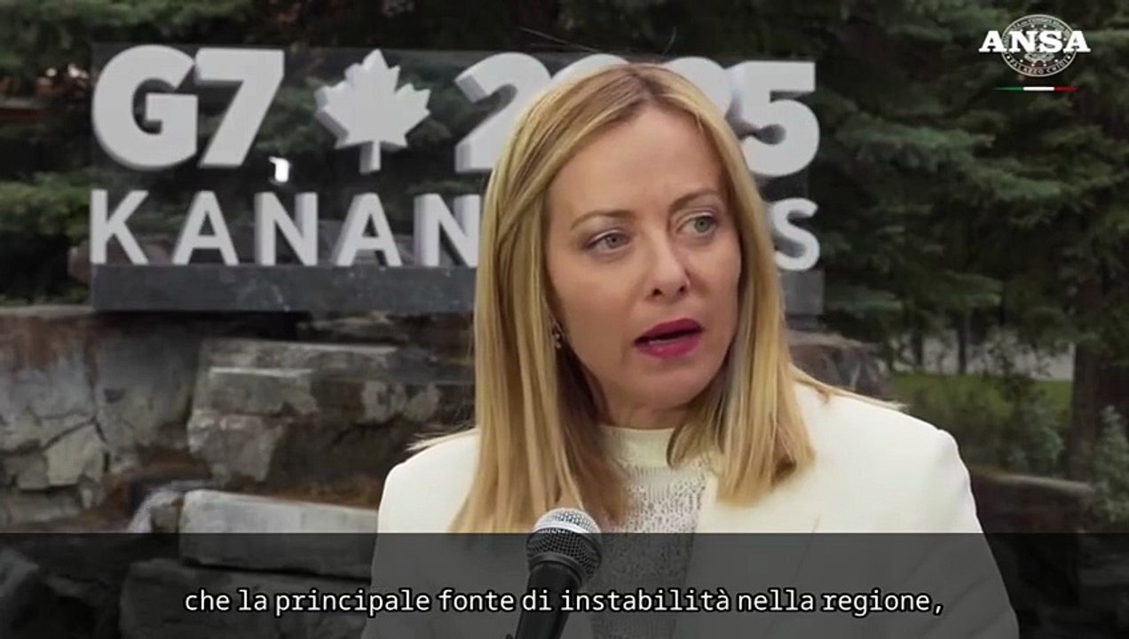 Meloni: "Obiettivo del G7 e' che Iran non sia potenza nucleare"