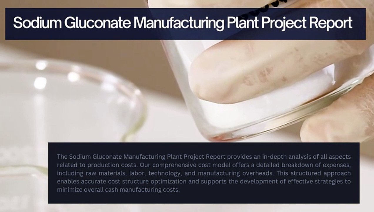 Sodium Gluconate Manufacturing Plant Project Report