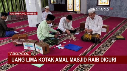 Uang Lima Kotak Amal Masjid di Palembang Raib, Pelaku Terekam CCTV!