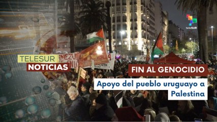 Uruguayos protestan contra el genocidio palestino