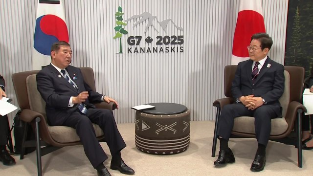 국기와 자리가 다르다?... 관례 따라 이시바 상석 배려 / YTN