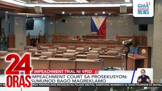 Impeachment court sa prosekusyon: Sumunod bago magreklamo; Prosekusyon: 'Di sila inaaway, nanawagan lang na sundin nila ang Konstitusyon | 24 Oras