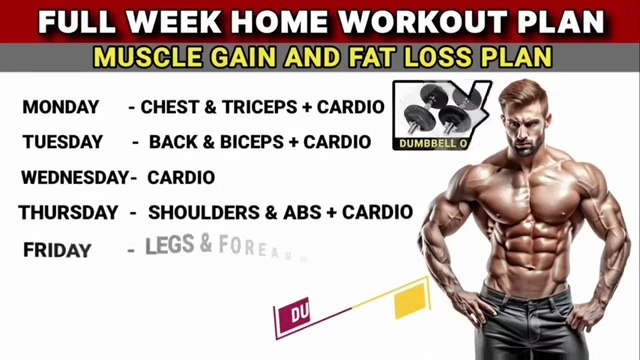 Workout Split For Fat Loss And Muscle Gain _ At Home _ Dumbbell Only _ Body Recomposition _