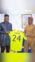 André Onana reçu par le président Ibrahim Traoré