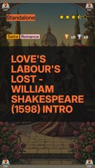 Love's Labour's Lost - William Shakespeare (1598) Intro