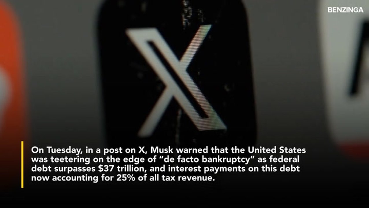 Elon Musk Warns US Faces 'De Facto' Bankruptcy If $37 Trillion Debt Not Tackled, Peter Schiff Says, 'We Are Already Bankrupt'