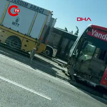 Haliç Köprüsü'nde metrobüs kazası