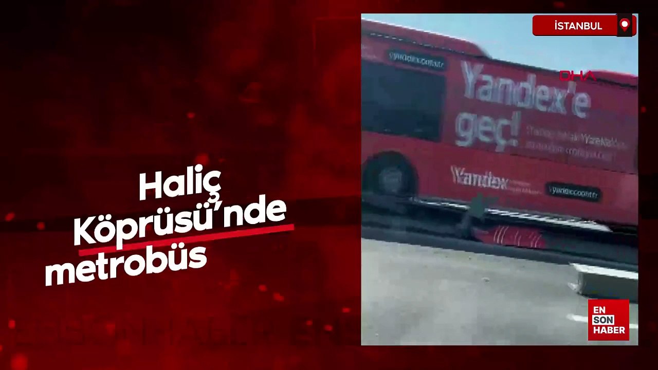 Haliç Köprüsü'nde metrobüs kazası