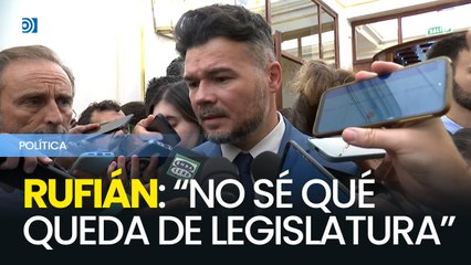 Rufián llama a salvar la "dignidad" antes del naufragio de Sánchez