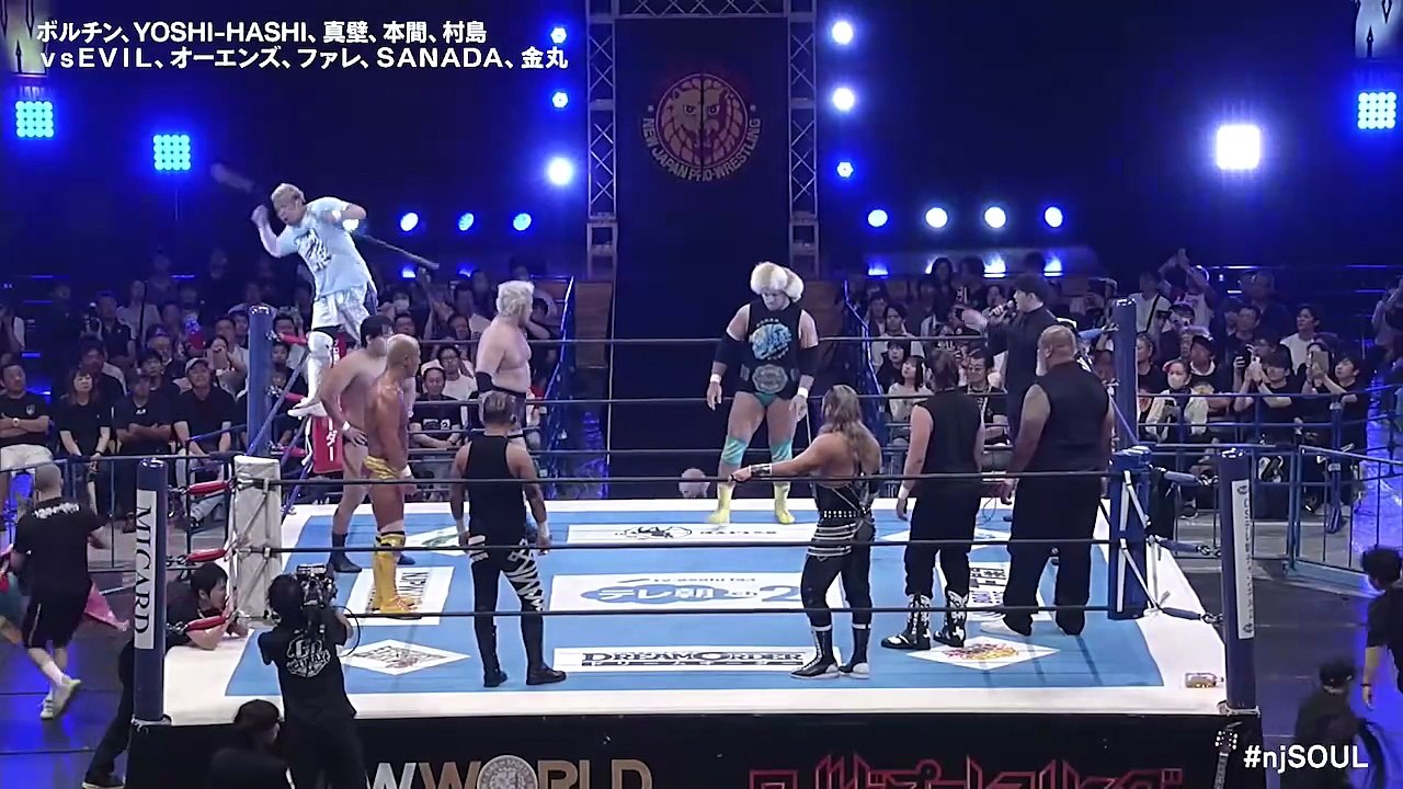 Togi Makabe, Tomoaki Honma, Katsuya Murashima, Oleg Boltin & YOSHI-HASHI vs. Chase Owens, Don Fale, EVIL, SANADA & Yoshinobu Kanemaru - Ten Man Tag Team Match: NJPW New Japan Soul 2025 Day 1 (6/18/2025)
