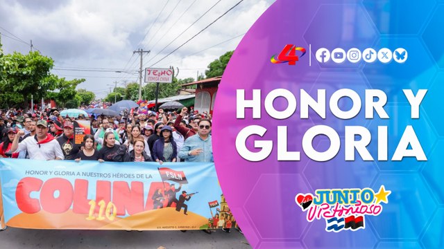 Familias de Managua caminan con orgullo en homenaje a los Héroes de la Colina 110 🇳🇮
