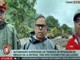 Autoridades nacionales supervisan trabajos de mitigación de riesgos en el estado Táchira