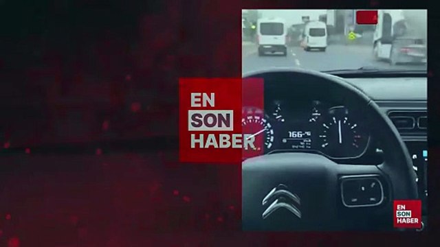 Ankara'da 166 km hızla giderken makas attığı anları kayda aldı