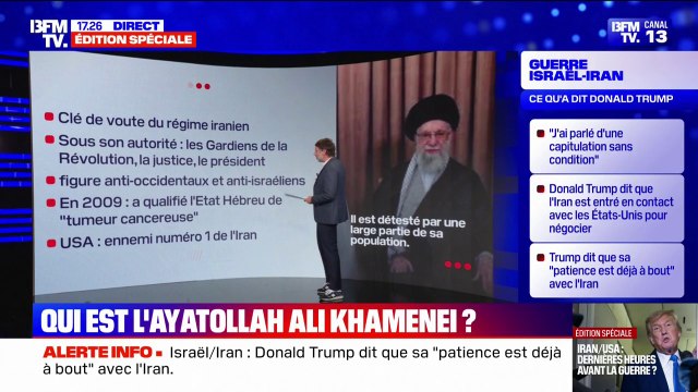 LES ÉCLAIREURS - Conflit Israël-Iran: qui est l'ayatollah Ali Khamenei, le guide suprême iranien?
