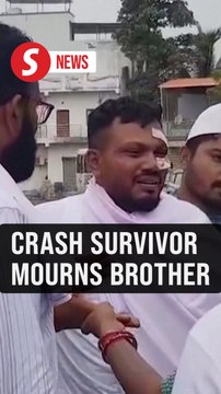 Sole survivor of India plane crash mourns his brother during funeral