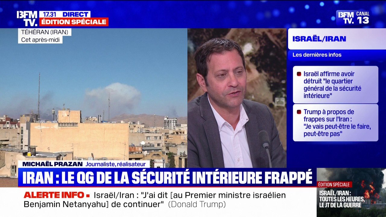 Iran-Israël: "C’est devenu un nid d’espions, Israël peut frapper n’importe quand", explique Michaël Prazan, journaliste, réalisateur, auteur du livre "Une histoire du terrorisme" (Flammarion)
