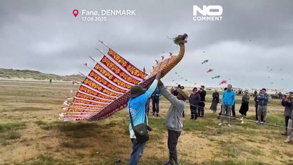 I cieli di Fanø si colorano con l'inizio del Festival Internazionale degli Aquiloni