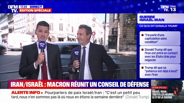 Conflit Iran-Israël: Emmanuel Macron réunit un Conseil de défense et de sécurité