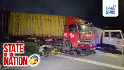 Rider, patay matapos mabundol ng truck; 2 sugatan | SONA