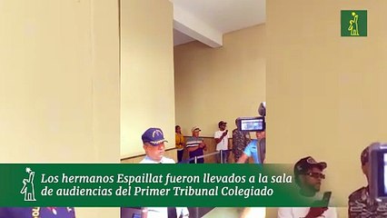 Los hermanos Espaillat fueron llevados a la sala de audiencias del Primer Tribunal Colegiado, donde este miércoles se conocerán las medidas de coerción por el caso Jet Set.