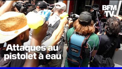 Surtourisme: à Barcelone, des pistolets à eau utilisés sur les touristes par des manifestant